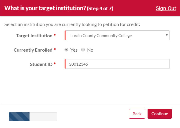 selecting a target institution